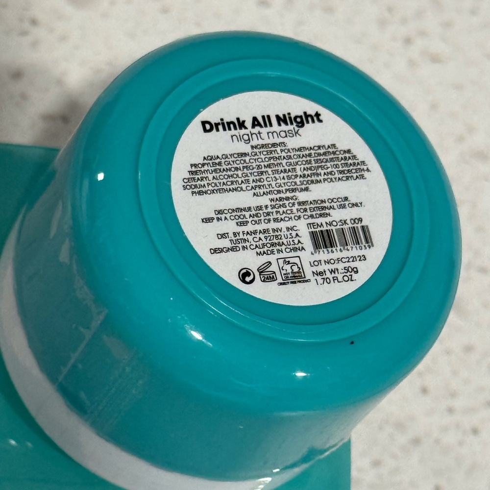 🔴 4/$15 Amuse Brand Drink All Night Skincare Night Mask Moisturizing Cream NIB - Picture 4 of 12